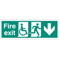 Disabled Fire Exit - Arrow Down