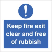 Keep Fire Exit Clear and Free of Rubbish