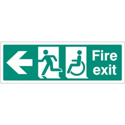 Disabled Fire Exit - Arrow Left