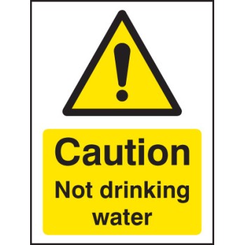 Caution - Not Drinking Water