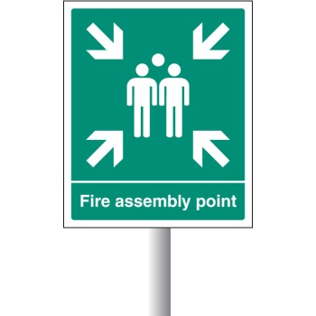 Fire Assembly Point - Aluminium with Channelling