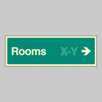 Rooms X-Y - Arrow Right (Specify when ordering)