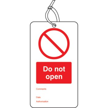 Do Not Open - Double Sided Tags (Pack of 10)