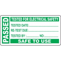 Passed - PAT Test Write On Labels (Roll of 250)