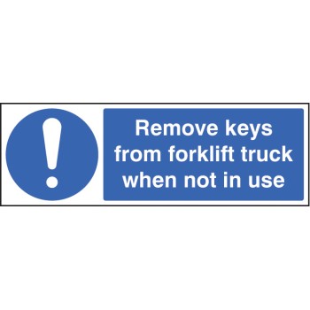 Remove Keys from Forklift Truck When Not in Use