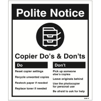 Photocopier - Do's & Don'ts