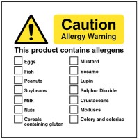 Caution - Allergy Warning - this Product Contains Allergens