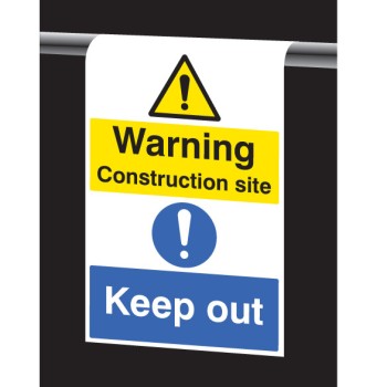 Warning - Construction Site - Keep Out - Roll Top Sign