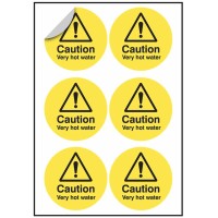 Caution - Very Hot Water Labels