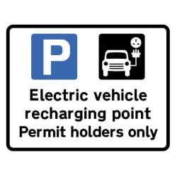 Electric Vehicle Recharging Point - Permit Holders Only - Class R2 - Permanent