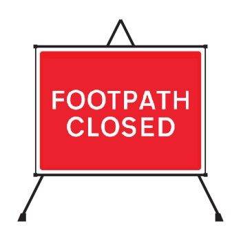 Footpath Closed Reflective Fold Up Sign