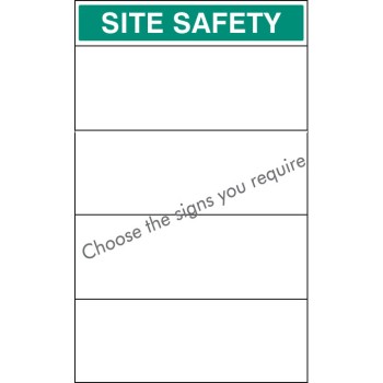 Custom Site Safety Board - Select 4 Signs