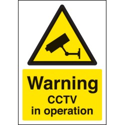 A4 Warning - CCTV in Operation