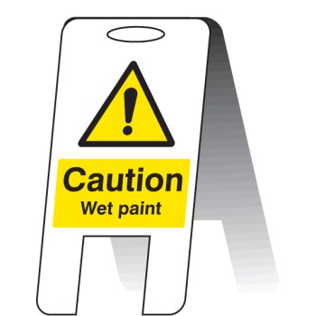 Caution - Wet Paint - Lightweight Self Standing Sign