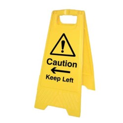 Caution - Keep Left / Right - Self Standing Floor Sign