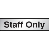 Staff Only - Engraved Aluminium Effect