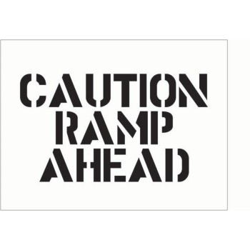 Stencil - Caution - Ramp Ahead