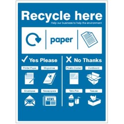 Paper - WRAP Recycle Here Sign