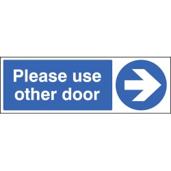 Please Use Other Door - Arrow Right