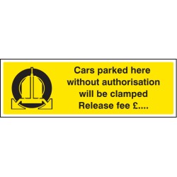 Cars Parked Clamped - (Insert Release Fee)