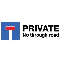 Private - No Through Road